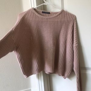 baby pink knit sweater